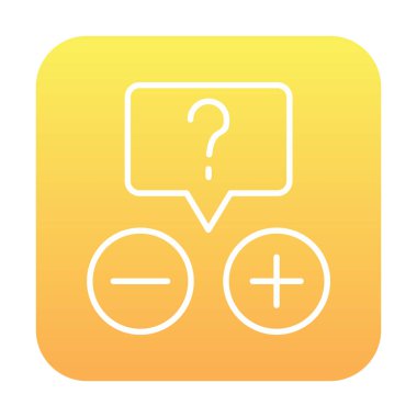 soru işareti ve cevap seçimi düz simge, vektör, illüstrasyon, bilgi, işaret ve imza