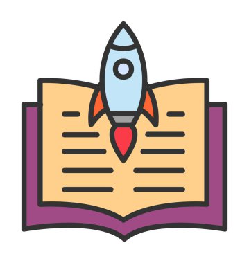 Bilim Kurgu kitabı vektör simgesi                       