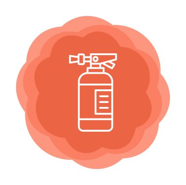 Basit bir yangın söndürücü. Web simgesi 