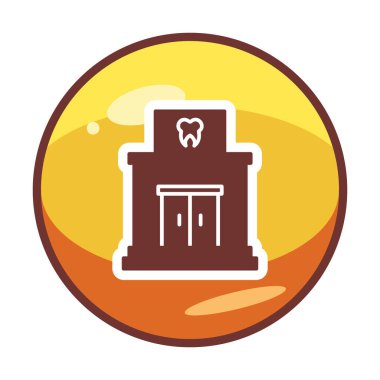 Diş kliniği modern ikon vektör illüstrasyonu