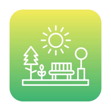 Yedek vektör renk simgesine sahip park 