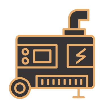 Elektrik Üretici simgesinin vektör çizimi                                        