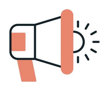 hoparlör, megafon simgesi. vektör çizim.  