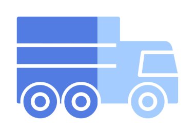 kamyon simgesi, vektör illüstrasyonu