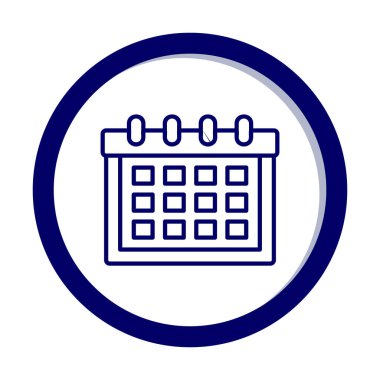 Takvim simgesi vektör illüstrasyonu