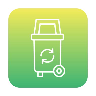 Çöp kutusu simgesi vektör illüstrasyonu 