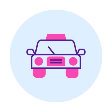 taksi simgesi vektör illüstrasyonu 