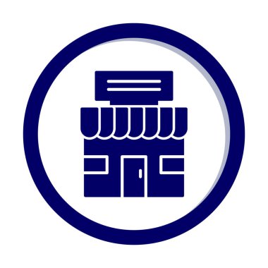 dükkan simgesi, vektör illüstrasyonu basit tasarım