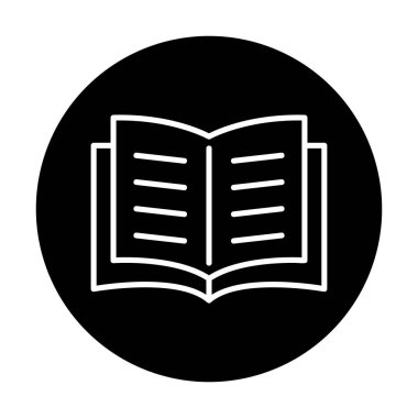 Basit Açık Kitap web simgesi çizim vektörü