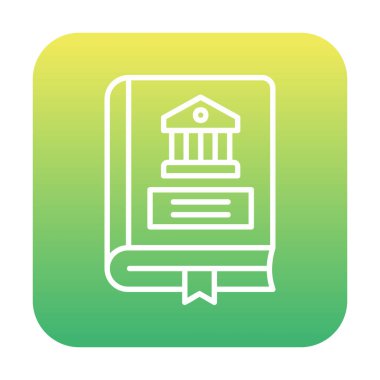 Tarih kitabı simgesinin vektör illüstrasyonu