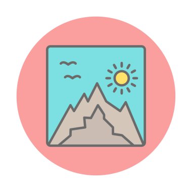 fotoğraf simgesi vektör illüstrasyonu