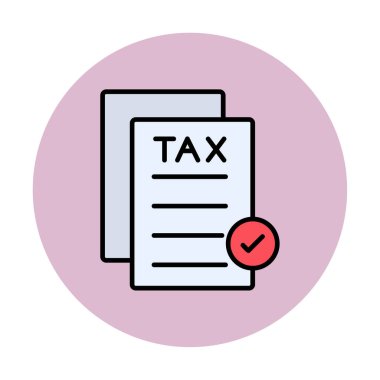 düz tasarım vektör illüstrasyon vergisi onayı