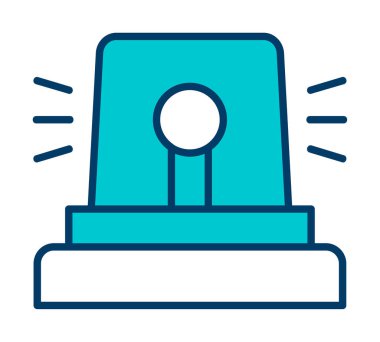 Siren Web simgesi, vektör illüstrasyonu