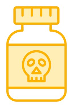 Zehir. Web simgesi basit illüstrasyon 