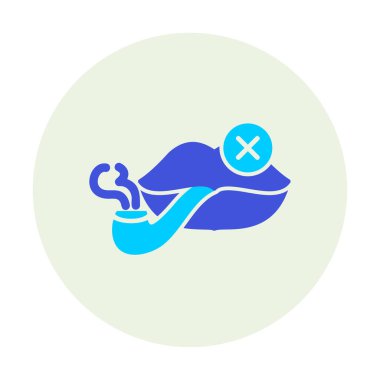 Basit Sigara İçilmez alanı simgesi, vektör illüstrasyonu