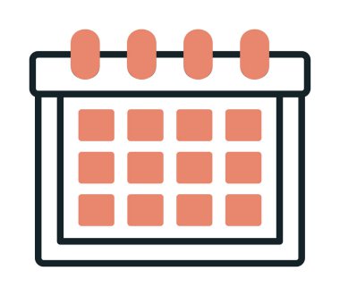 Takvim simgesi vektör illüstrasyonu