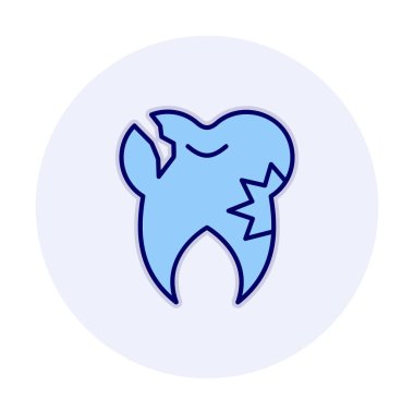 Diş ikonu vektör illüstrasyonunu taşır 