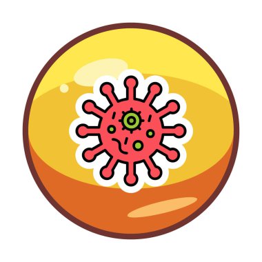 Corona virüs simgesi, covid-19 salgın hastalık sembolü, çizgi biçimi vektör simgesi