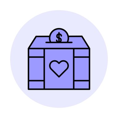 Charity Kutu vektör simgesi 