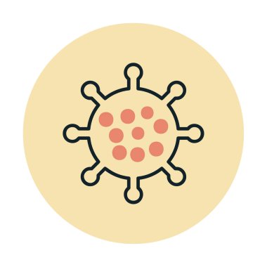 Corona virüs simgesi, covid-19 salgın hastalık sembolü, çizgi biçimi vektör simgesi