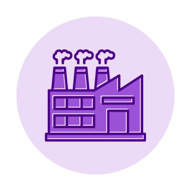 Factory icon, vector illustration simple design