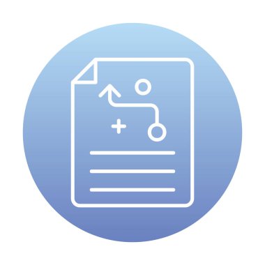 Basit Strateji simgesi, vektör illüstrasyonu