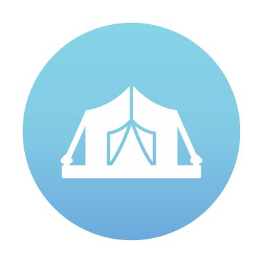 çadır simgesi, vektör çizimi  