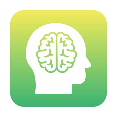 düz beyin ikonu vektör illüstrasyon tasarımı