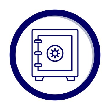 safe box icon, vector illustration 