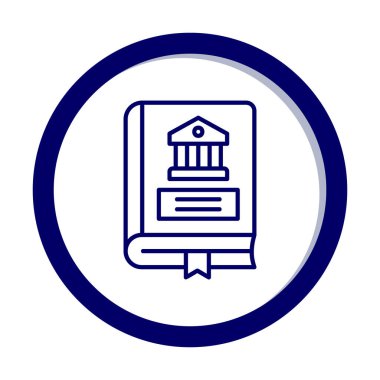 Tarih kitabı simgesinin vektör illüstrasyonu