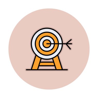 Düz hedef hedef ikonu vektör olarak. logotype