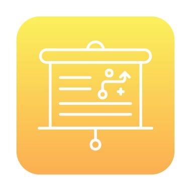 Basit Strateji simgesi, vektör illüstrasyonu