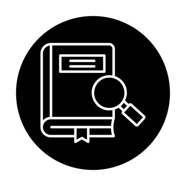 Basit Araştırma simgesi, vektör illüstrasyonu