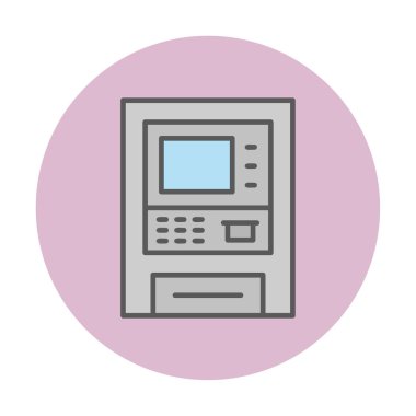 atm simge vektör illüstrasyonu 