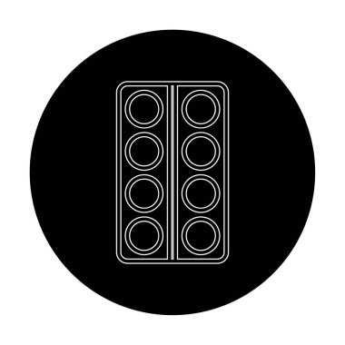 Modern İlaç simgesinin vektör illüstrasyonu                           