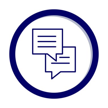 Sohbet düz simgesi, vektör illüstrasyonu