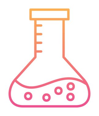 Matara ikonu. Laboratuvar ekipmanları. vektör illüstrasyonu.                     