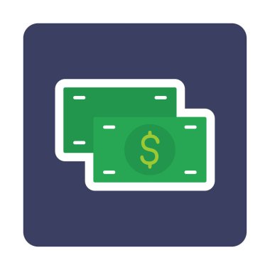 Nakit Dolar para simgesi, vektör illüstrasyonu 