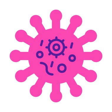 Corona virüs simgesi, covid-19 salgın hastalık sembolü, çizgi biçimi vektör simgesi