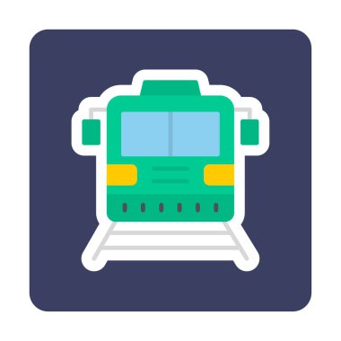 tren simgesi, vektör illüstrasyonu 