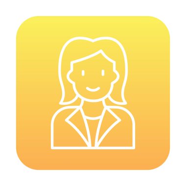 kadın avatar simgesi, vektör illüstrasyonu 