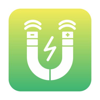 Manyetik alan simgesi, vektör illüstrasyonu