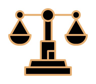 soyut adalet ölçeği ikon vektör çizimi tasarımı