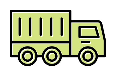 kamyon simgesi, vektör illüstrasyonu