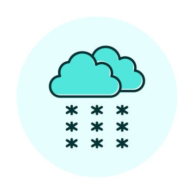 Basit kar yağışı simgesi, vektör çizimi