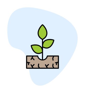 filizlenme simgesi, vektör illüstrasyonu  