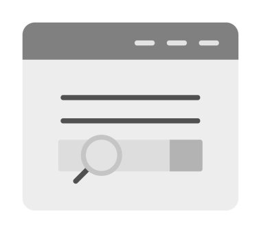 Düz simge, vektör illüstrasyonu taranıyor