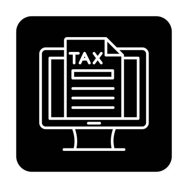 Çevrimiçi Vergi simgesi vektör çizimi