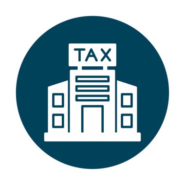 Vergi Dairesi Binası. Web simgesi basit illüstrasyon