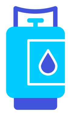 Gaz Silindiri ikon vektör illüstrasyonu  